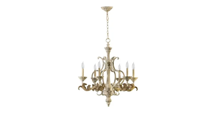 Quorum International Florence 6 Light 1 Tier Chandelier