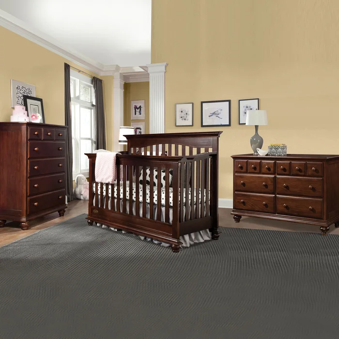 Ragazzi Classico 3 Piece Nursery Set – Convertible Crib, 5 Drawer and 6 Drawer Dresser in Espresso