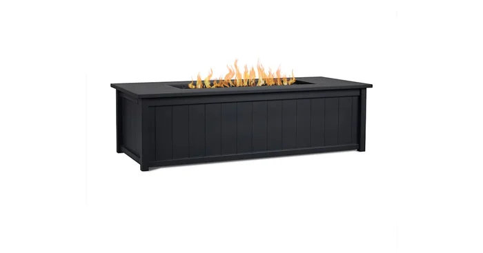 Real Flame 40 Inch Wide 50,000 BTU Free Standing Liquid Propane Rectangular Fire Table