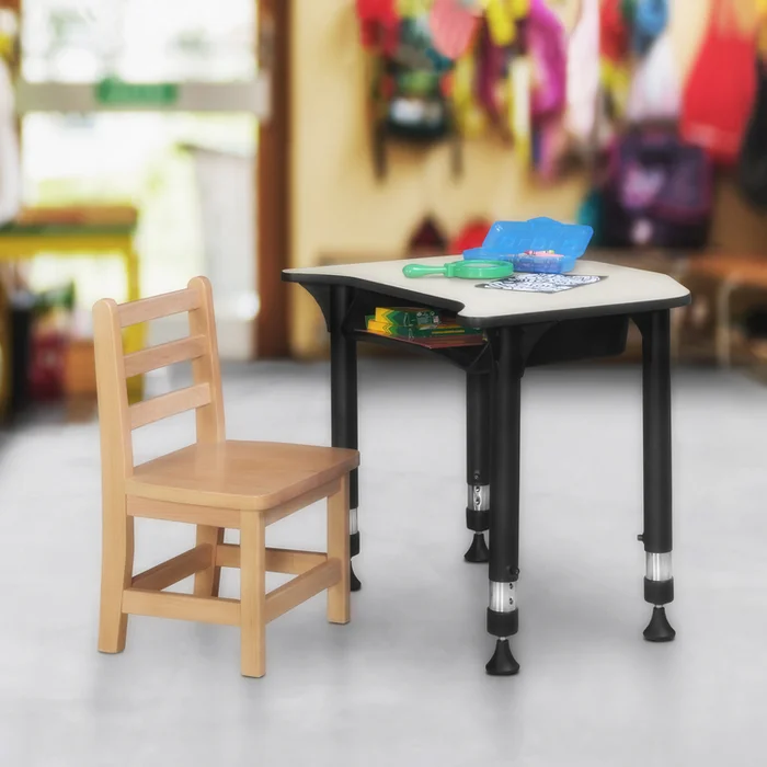 Regency Ferris 26 x 24 in Height Adjustable Student Activity Desk- Maple