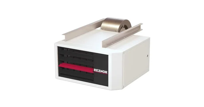 Reznor 60,000 BTU – Separated Combustion Natural Gas Unit Heater – High Static Blower Fan Aluminized Heat Exchanger