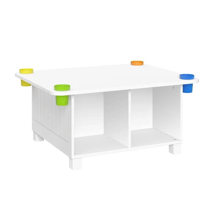 RiverRidge s Desk and Art Activity Table with 4 Storage Cubbies and 4 Removable Storage Cups