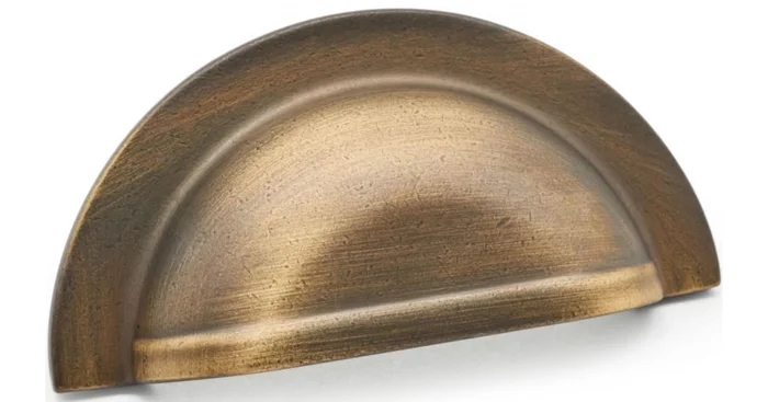 RK International Plain 3″ Center to Center Classic Farmhouse Solid Brass Cabinet Cup Handle / Drawer Cup Pull