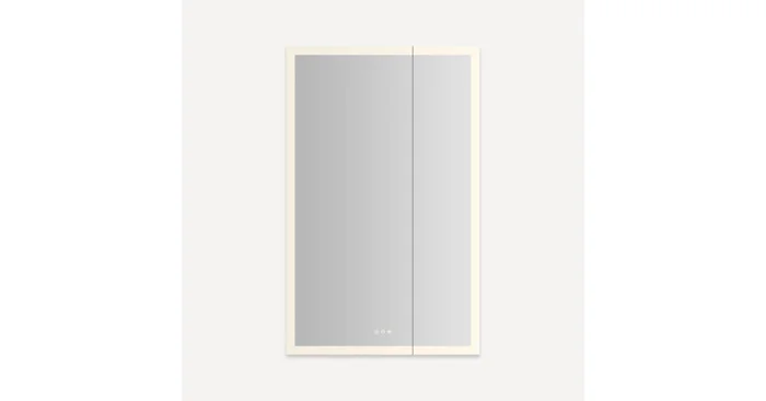 Robern AiO Reserve 29-1/4″ x 48″ Lighted Frameless Double Door Medicine Cabinet