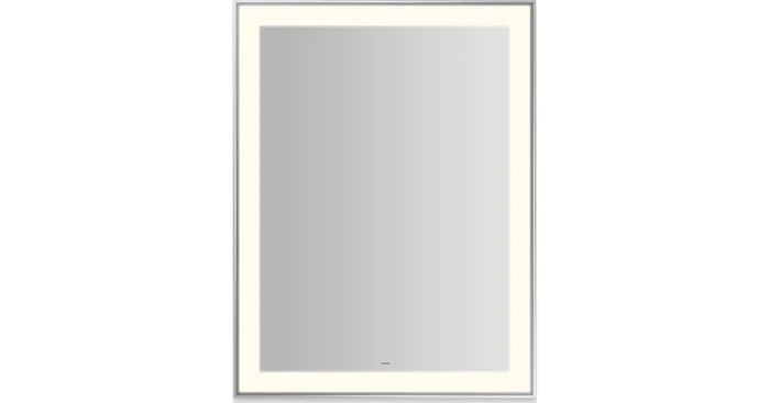 Robern Sculpt 31-1/4″W x 41-1/4″H Rectangular Flat Metal Framed Wall Mounted Bathroom Mirror with LED Lighting