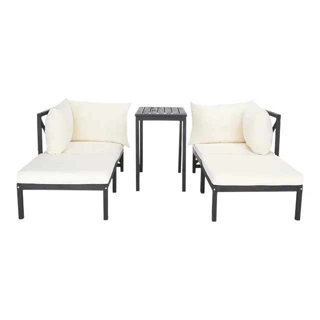 Ronson 5 Piece Sectional Set – Dark Slate Gray/Beige