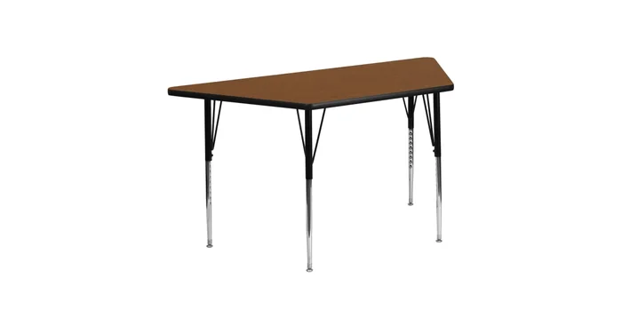 Roseto 25-1/2 Inch Wide Steel Framed Wood Top Adjustable Activity Table