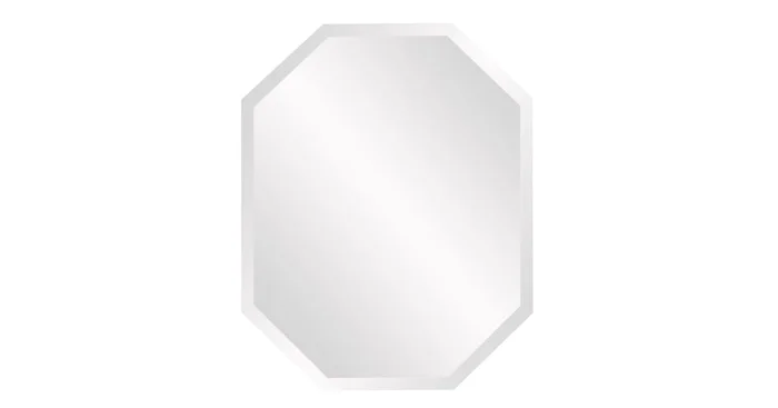 Roseto Octagonal 22″ W x 28″ H Geometric Frameless Bathroom Mirror