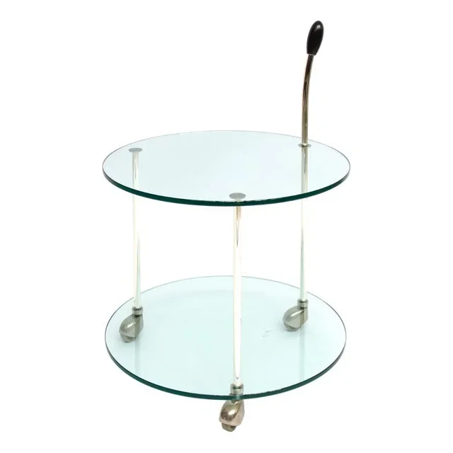 Round Cocktail Bar Cart, 1970s