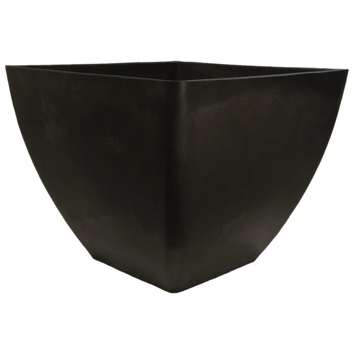 RTS Home Accents 16″ Square Garden Planter for Indoor or Outdoor Gardening, Graphite Color