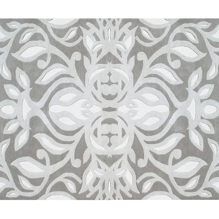 Rug Market Antoinette Area Rug in Gray/Silver/White