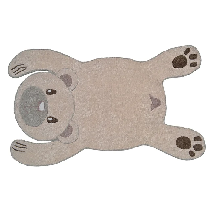 Rug Market Bear Shaped Rug in Beige/Brown