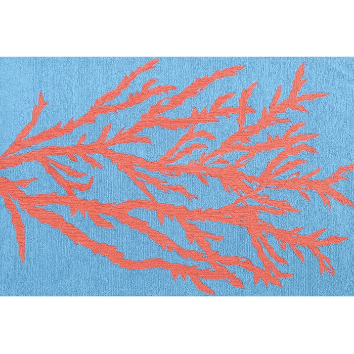 Rug Market Boca Outdoor Rug in Coral/Aqua