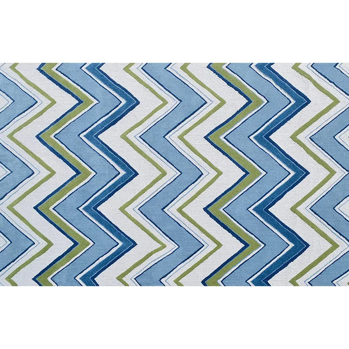 Rug Market Capetown Rug in Blue/Green/White