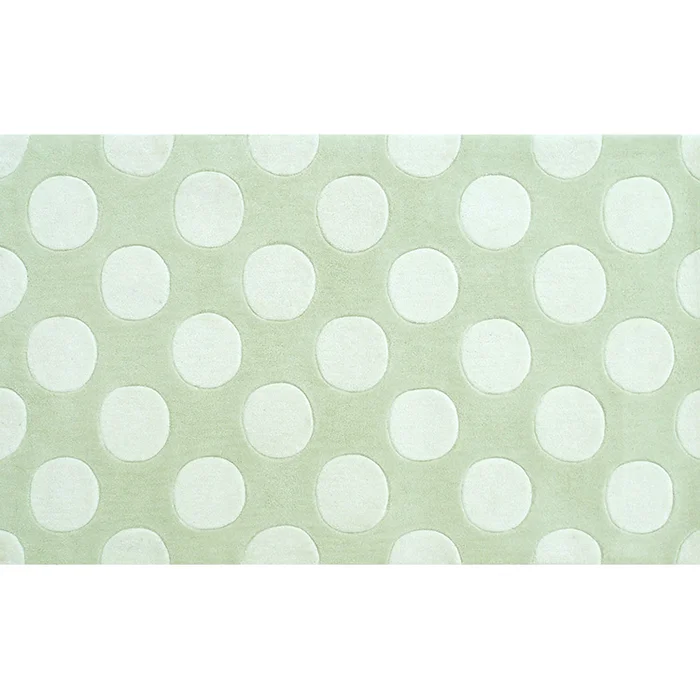 Rug Market Polka Mania Kids Rug in White/Green
