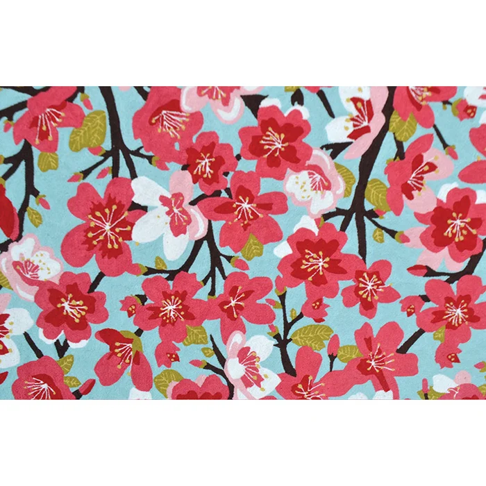 Rug Market Rosa Damascena Area Rug in Blue/Rose/Brown