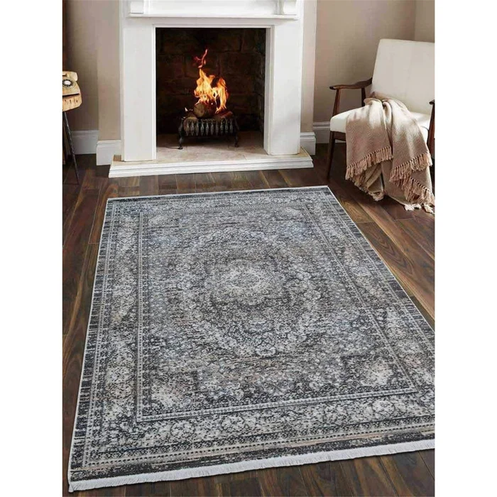 Rugsotic Carpets Machine Woven Crossweave Polyester 6’x9′ Area Rug Oriental Multicolor OJM00111