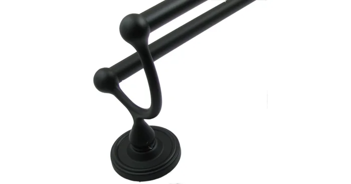Rusticware Midtowne 24″ Classic Double Towel Bar with Round Backplates