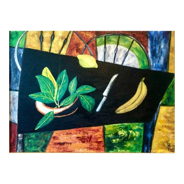 Ruth ToddColorado Woman Abstract Expressionist Oil Painting Modernist Still Life, Fruit, c.1950