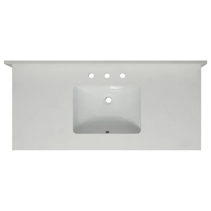 Sagehill Designs 49″ Chantilly Quartz Tops with Integrated Ceramic Bowl