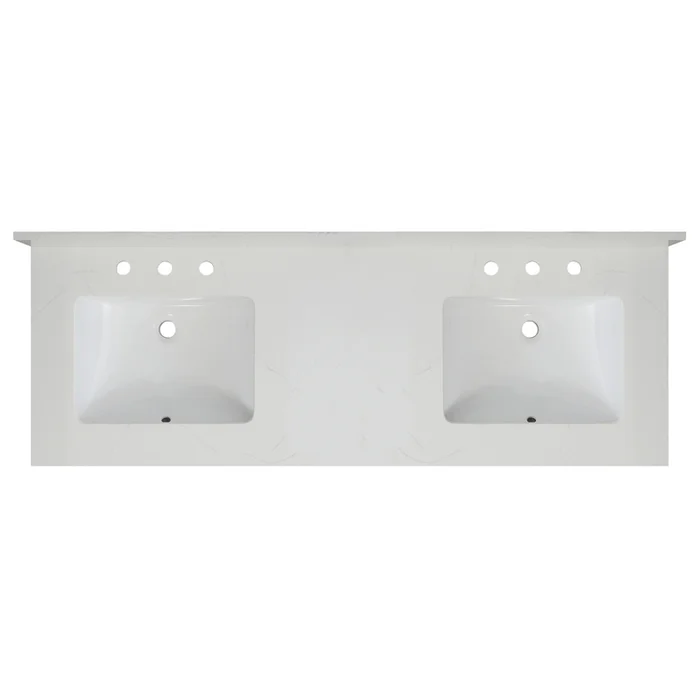 Sagehill Designs 61″ Chantilly Quartz Tops with Integrated Ceramic Bowl