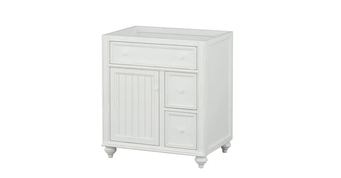 Sagehill Designs Cottage Retreat 30″ Single Free Standing Vanity Cabinet Only – Less Vanity Top