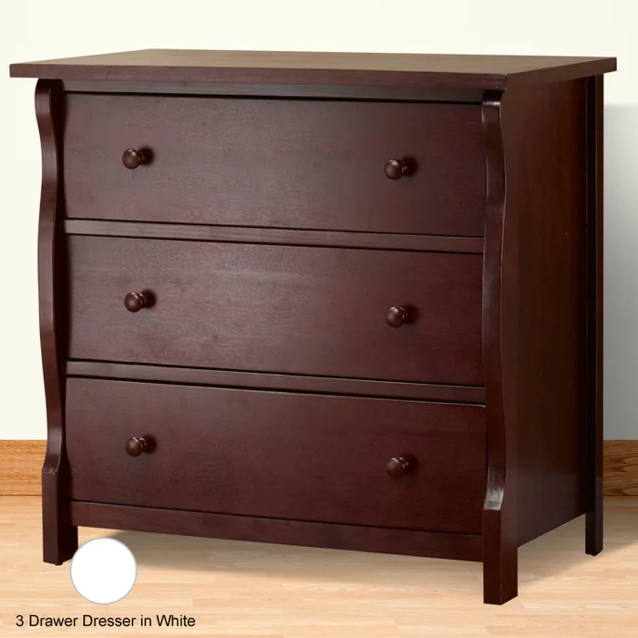 SB2 Princeton 3 Drawer Dresser in White