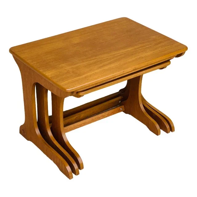 Scandinavian Teak Nesting Tables, 1960, Set of 3