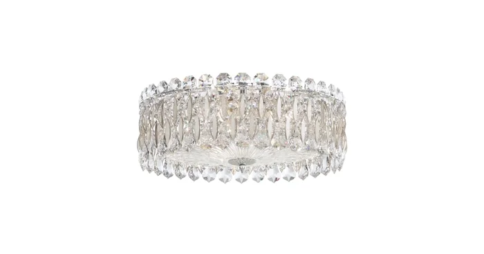 Schonbek Sarella 3 Light 16″ Wide Flush Mount Drum Ceiling Fixture with Swarovski Crystals
