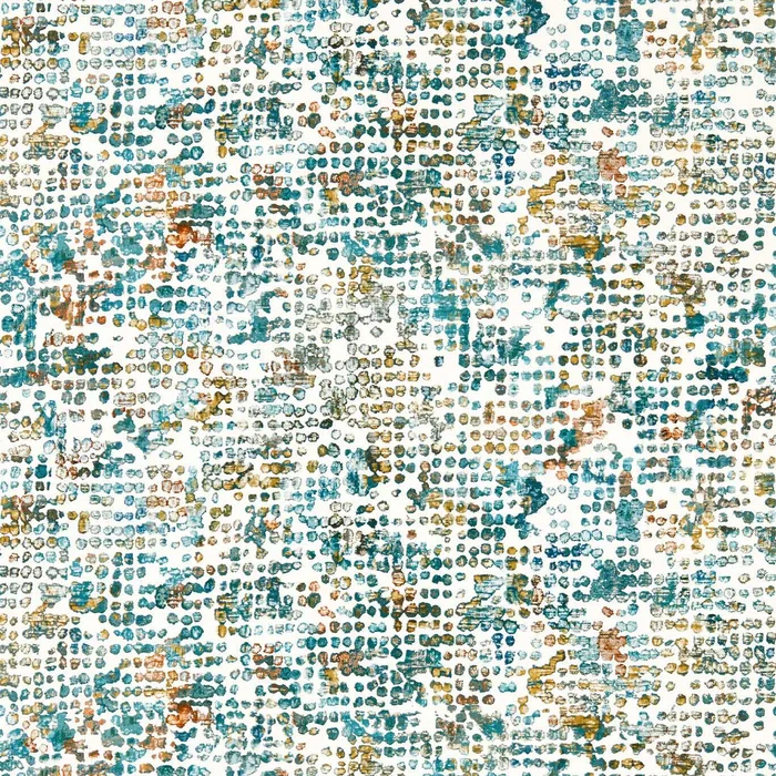 Scintilla Wallpaper – Teal/Spice – Clarke & Clarke