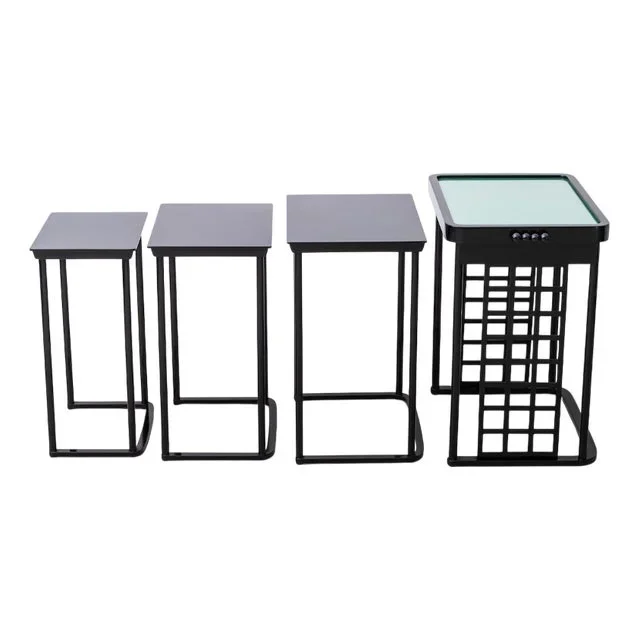 Secessionist Nesting Tables by Josef Hoffmann for Jacob & Josef Kohn, 1906, Set of 4