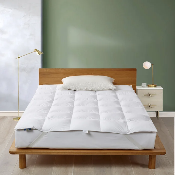 Serta White Goose Feather and Down Fiber Featherbed