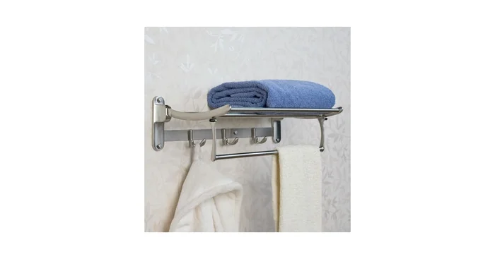 Signature Hardware 19-3/4″ Brass Towel Rack with Bar