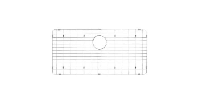 Signature Hardware 32-3/8″ L x 15-1/2″ W Stainless Steel Basin Rack with Rubber Feet