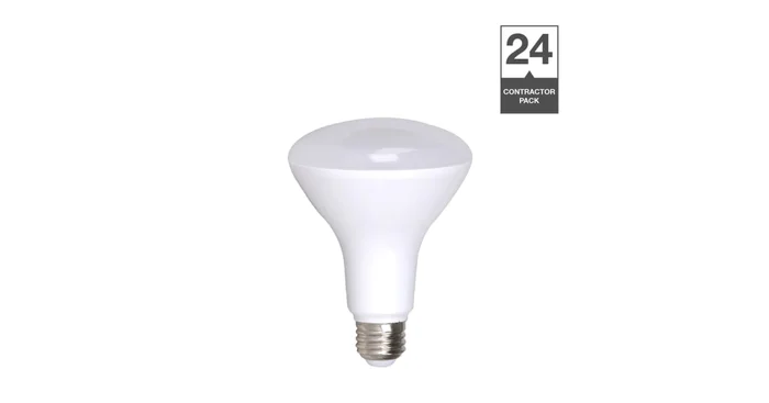 Simply Conserve Contractor Pack of (24) 8 Watt Soft White Dimmable BR30 Medium (E26) LED Bulbs