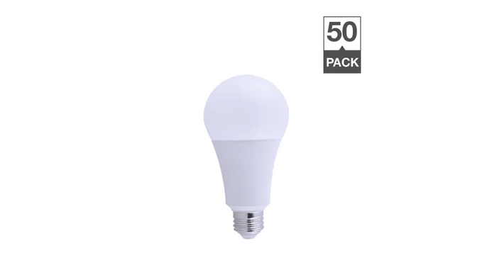 Simply Conserve Pack of (50) 13 Watt White Dimmable A19 Medium (E26) LED Bulbs
