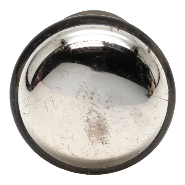 Single Vintage Mercury Glass Door Knob With Nickel Shank