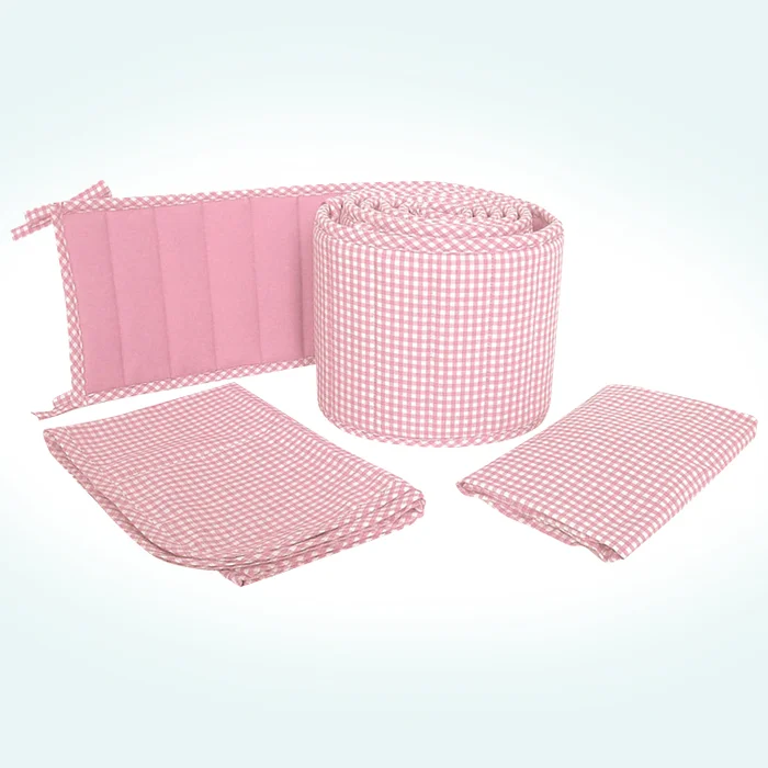 Sleeping Partners Tadpoles Classics Pink Gingham 3 Piece Cradle Set