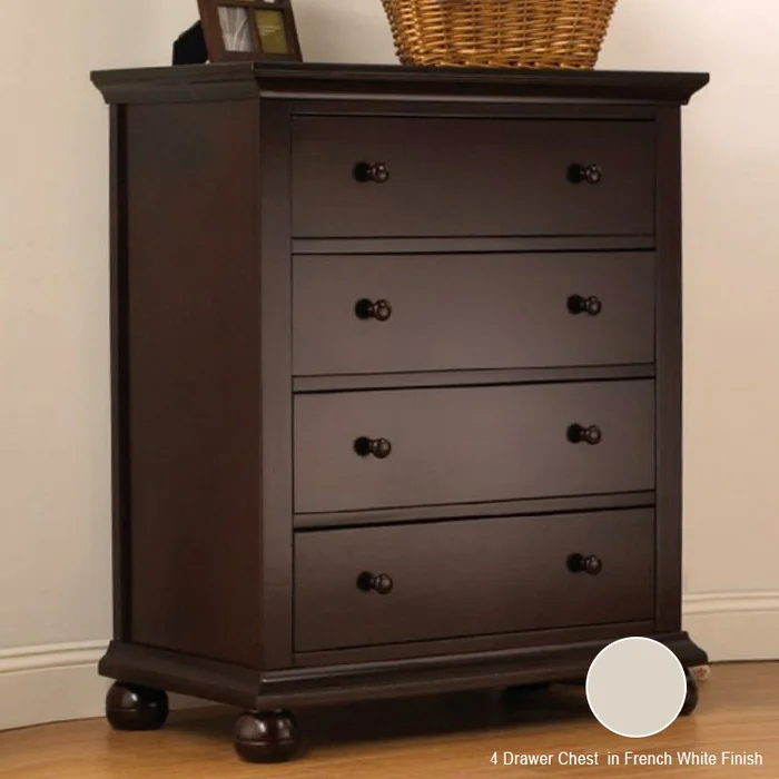 Sorelle Cape Cod 4 Drawer Chest in French White