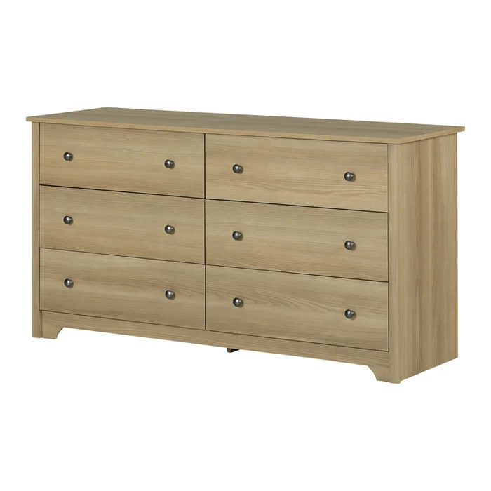 South Shore 6-Drawer Dresser Natural Ash Vito