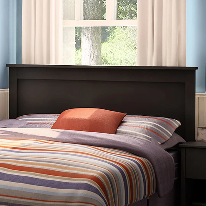 SouthShore Fusion Queen Headboard in Pure Black