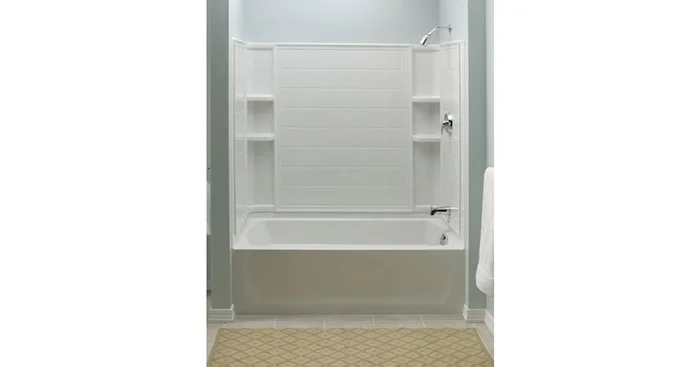 Sterling 60″ x 32″ x 74″ Tile Bath/Shower Wall and Tub with Right-hand Drain