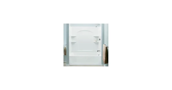 Sterling Ensemble AFD, 60″ x 32″ x 76″ Curve Bath/Shower with Age in Place Backers – Right-hand Drain