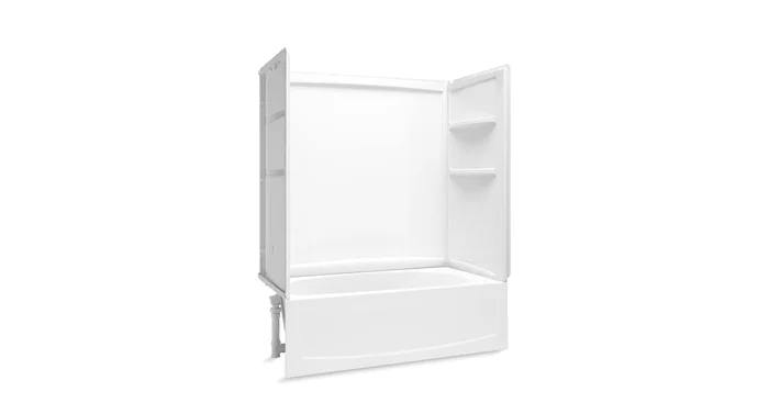 Sterling Performa 74-3/4″ High x 60″ Wide x 30-1/4″ Deep Vikrell Tub and Shower Surround with Aging In Place Backerboards and Left Drain