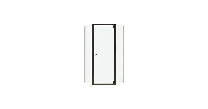 Sterling Solitaire 72-1/4″ Framed Pivot Neo Angle Shower Door with Clean Coat