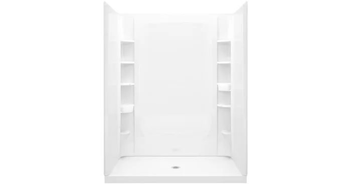 Sterling STORE+ Vikrell 60″ x 34″ x 77″ Shower Kit with Integrated and Removable Storage