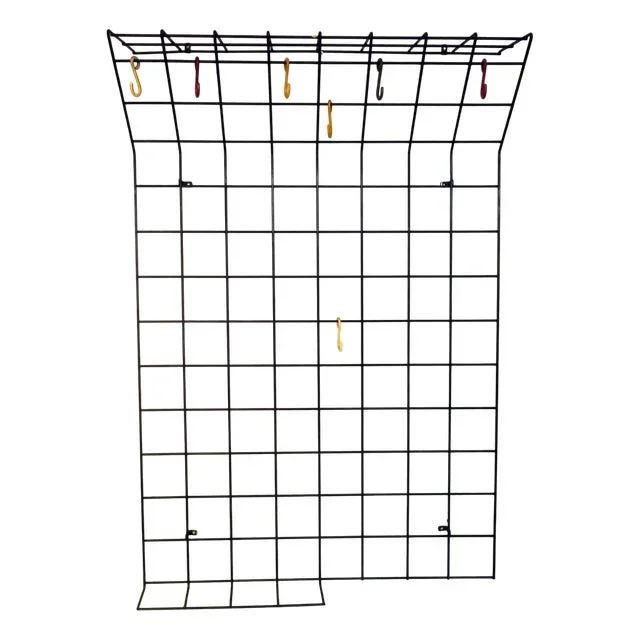 String Black Metal Coat and Hat Rack, 1950s
