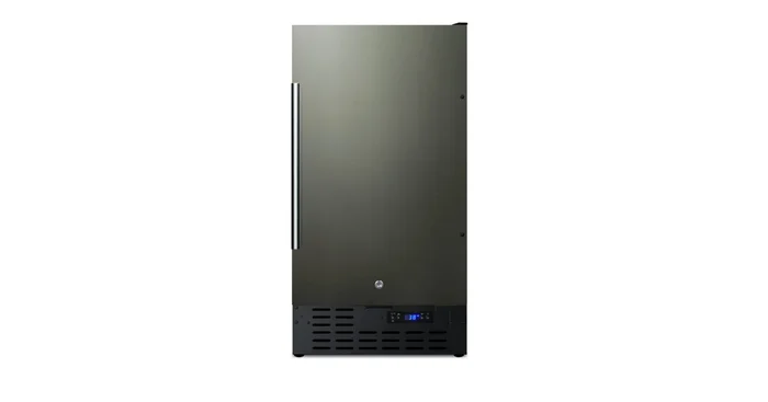 Summit 18 Inch Wide 2.7 Cu. Ft. Compact Refrigerator with Fingerprint Resistant Finish and Door Lock