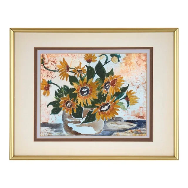 Sunflower Still Life Watercolor by Ron Taylor