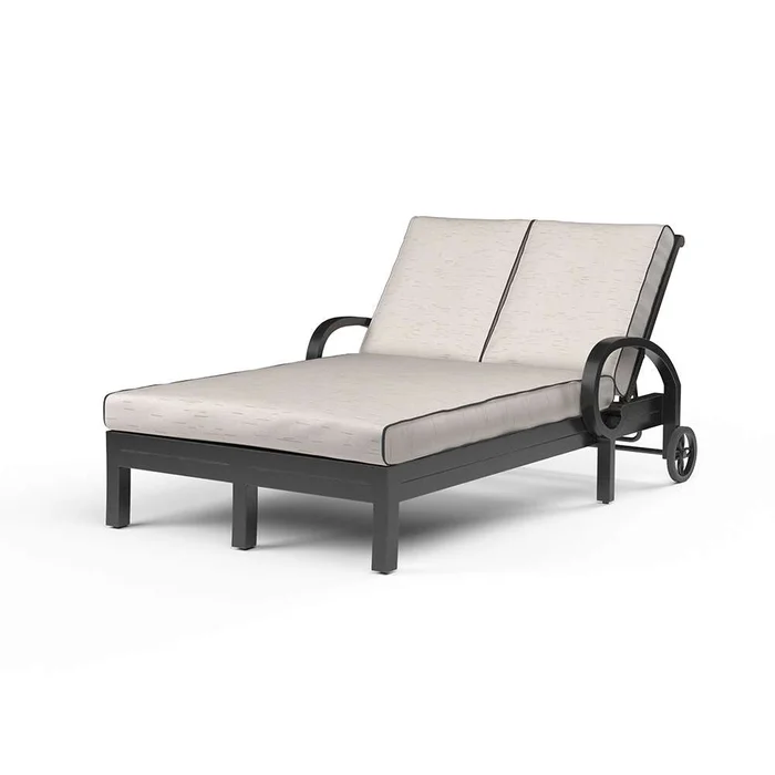 Sunset West – Monterey Double Chaise in Frequency Sand w/ Contrast Canvas Java Welt – SW3001-99-SAND-STKIT